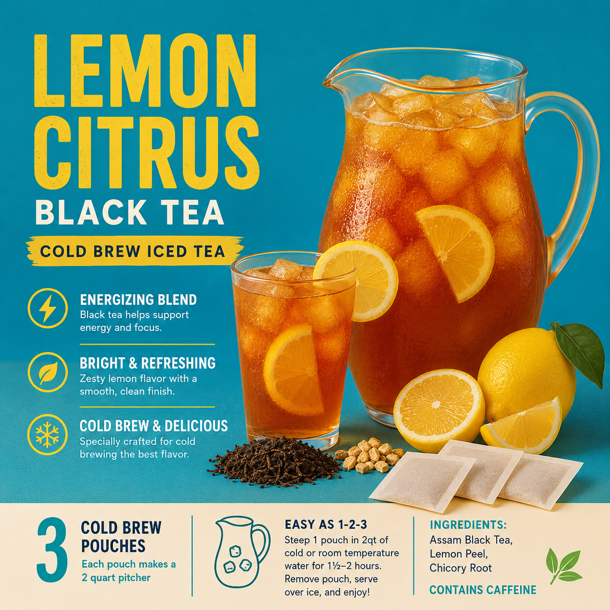 Lemon Citrus Black Tea – Cold Brew Iced Tea