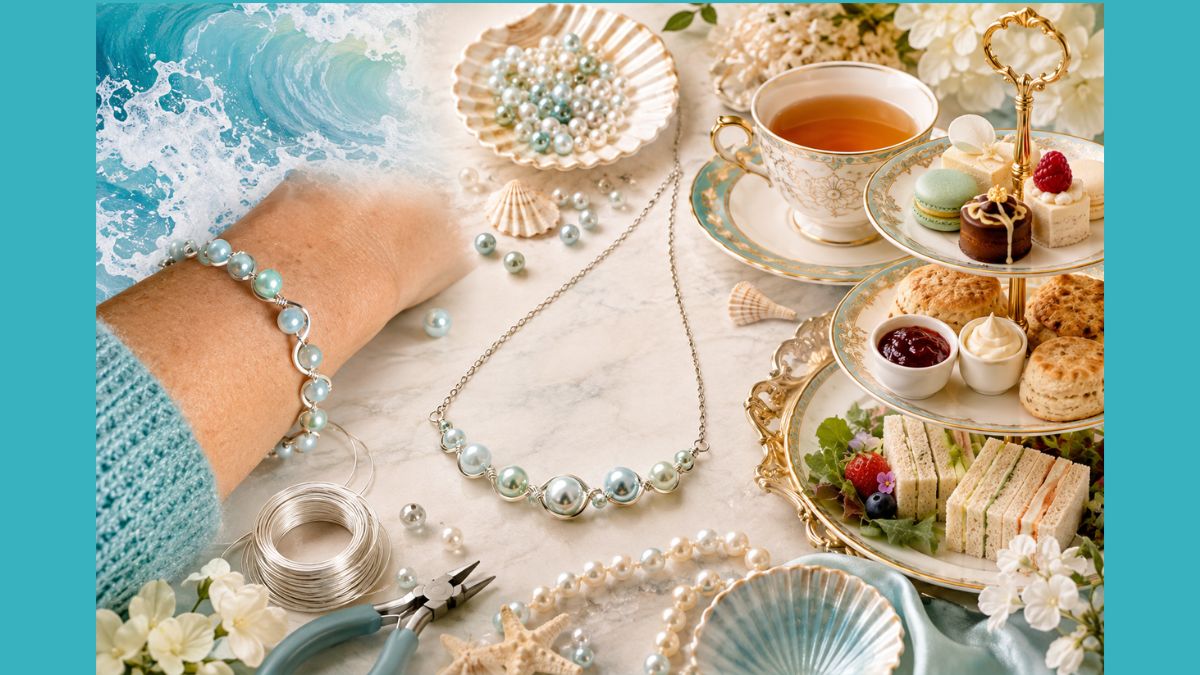 Ocean Waves &amp; Pearls Jewelry Making Class and Afternoon Tea Experience