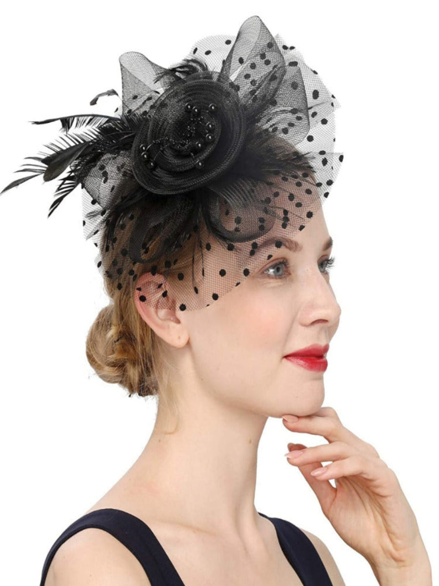 Fascinator Hat with Headband and Hair Clip